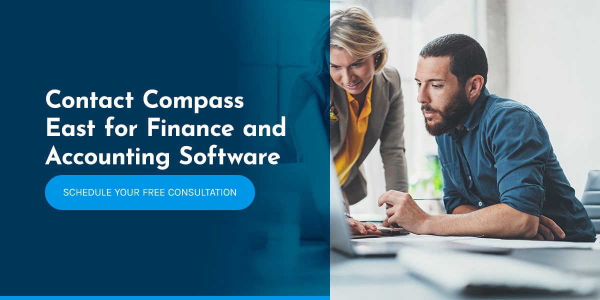 Contact Compass East for Finance and Accounting Software